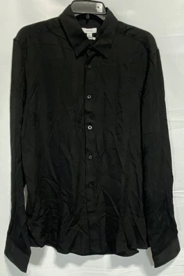 Reiss Men Black Regular Fit Cocktail Shirt XL NWT - Image 1 of 4