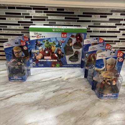 NUEVO EN CAJA-SELLADO-Disney InfINITY 2.0 Xbox One-Marvel SuperHeroes Starter Kit+5 figuras Foto 1 de 4