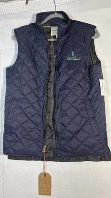 NWT Weatherproof Vintage Quilted Puffer Vest Unisex Small Navy Blue Full Zip - Image 1 of 4