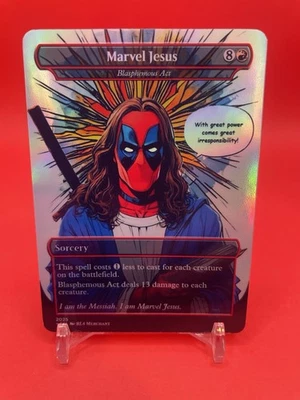 Blasphemous Act, NM FOIL, MTG Marvel, Jesus Deadpool, Playtest Magic - Image 1 of 3