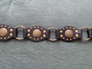 BRAUNER COWBOY BELT MIT NIETEN GR. 85cm - Bild 1 von 4