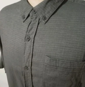 COLUMBIA Shirt Mens 2XT Charcoal Gray Collar Button Up Regular Fit Short Sleeve - Picture 1 of 7
