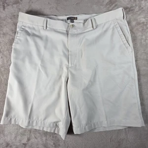 Peter Millar Shorts Mens 40 White Tan Wicking Performance Golf Stretch Casual 9" - Picture 1 of 9