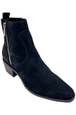 Botín Donald Pliner para mujer Marisol gamuza tacón negro Foto 1 de 3