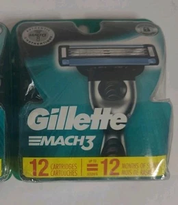 Gillette Mach 3 Razor Refils 12 pack - Picture 1 of 1