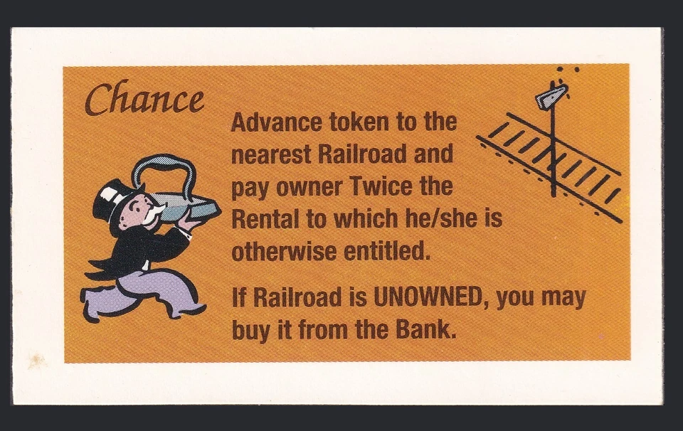 Карты шансов Монополия ▲ 1995 Parker Brothers ▲ Вы выбираете! - Изображение 1 из 1