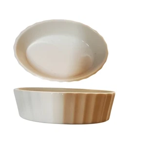 White Essentials Home And Beyond Porcelain Ramekins Souffle Baking Dish - Picture 1 of 6
