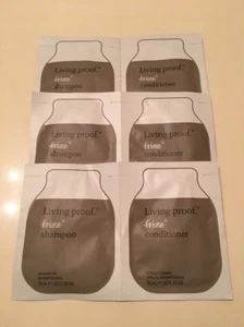 3 X Living Proof No Frizz Shampoo & Conditioner Travel Sample 0.33 oz each! ❤️ - Picture 1 of 2