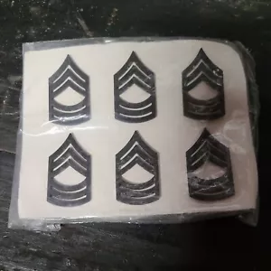 6 US ARMY MASTER SERGEANT (MSG) (E-8) SUBDUED PAIR OF NEW ISSUE ITEM RANK - Picture 1 of 2