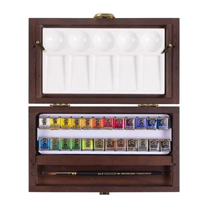 Royal Talens Rembrandt Watercolour Box - Traditional Set of 24 Pans - Picture 1 of 3