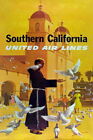 84252 Vintage Southern California Airline Tourism Wall Print Poster UK