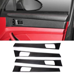 Real Carbon Fiber Interior Door Panel Decor Cover For Porsche Panamera 2017-2022 - Picture 1 of 12