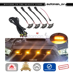 For ram 1500 2019-21 yellow front grille LED amber light raptor style cover USA - Picture 1 of 8