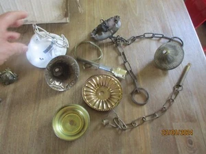 Lot Accessoires d'Ancienne Lampe Lustre Applique murale - Picture 1 of 4