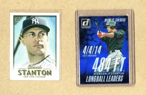 Giancarlo Stanton - 2 Card Lot-2015 Donruss LL+2018 Topps Gallery-Yankees-Mint - Picture 1 of 1