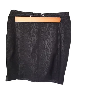 Cynthia Rowley Skirt Size 6 Snake Print Mini Reptile Print Black - Picture 1 of 8