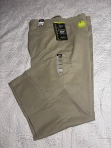 Lee Extreme Motion MVP Khaki Pants Relaxed Fit Straight Leg Comfort   46 x 34 - Picture 1 of 12