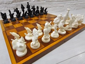 Vintage Chess Set Soviet Tournament Chess set 1970s USSR plastic antique chess - Picture 1 of 21