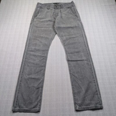 Pantalones John Varvatos Para Hombre 30 Gris Algodón Chino Pierna Recta Informales Ligeros Foto 1 de 4