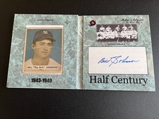 2020 Historic Autographs Half Century Bill “The Bull” Johnson Auto NY Yankees