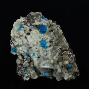 CAVANSITE CRYSTAL ON HEULANDITE MATRIX. FINE MINERAL SPECIMEN. ZEOLITE. - Picture 1 of 11