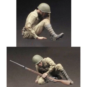 1/35 Resin Model Kit WW II Soviet soldiers infantry 2 man unpainted unassembled - Picture 1 of 2