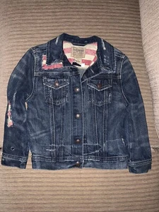 Blue Denim POLO RALPH LAUREN Jean Jacket w/American Flag Kids Size 5 - Picture 1 of 5