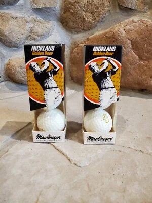 Vintage Jack Nicklaus Golden Bear MacGregor #1 Golf Ball RARE 2 sleeves of 3 ea - Image 1 of 4