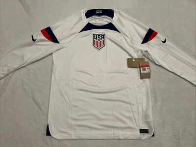 2022 Nike Mens United States Home Long Sleeve Soccer Jersey Large L US USMNT USA - Image 1 of 4
