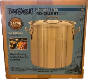 Parrilla Stockpot 40-QT 16.38" L X 16.63" W Acero Inoxidable - Bayou Classic 1440 - Imagen 1 de 4