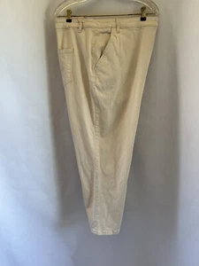 Evri Womens Ankle Pants Plus Sz 22W Cream Zippered Pockets Stretch Belt Loops - Picture 1 of 6