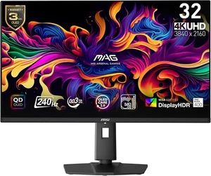 MSI MAG 321UPX QD-OLED, 32" 4K UHD Quantum Dot OLED Gaming Monitor, 240Hz - Picture 1 of 3