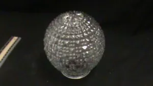Crystal Light Globe Crystal Clear 6" Diamond Point Cut Glass 3" Fitter, NS33 - Picture 1 of 5