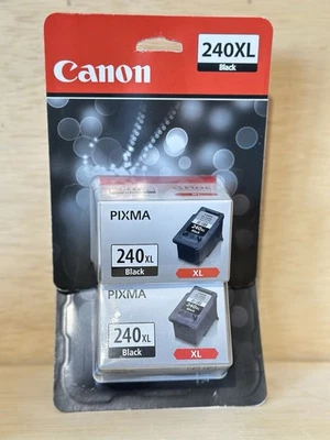 Lote Cartucho de Tinta 2-Canon PG-240XL - Negro Sellado Nuevo Foto 1 de 4