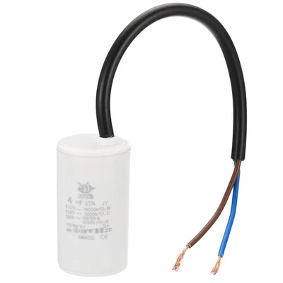 CBB60 4uf Condensateur 450V 2 Fil 50/60HZ Cylindre 54x30mm pour Eau Pompes - Photo 1/4