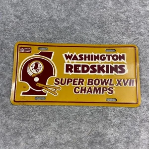 1983 Washington Redskins NFL Super Bowl XVII Champs geprägtes Nummernschild Etikett - Bild 1 von 8