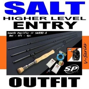 South Pacific HIGHER ENTRY SALT Fly Fishing Outfit Combo rod reel line saltwater - Picture 1 of 5