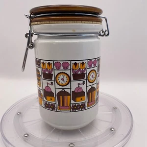 Vintage Kitchen Canister Jar Ceramic Storage Container Retro Decor - Picture 1 of 8