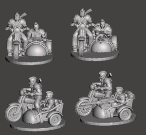 Gaslands Refuelled Wasteland Punks Bikers & Side cars Crew Dark Future 20mm - Picture 1 of 2