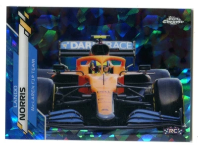 Lando Norris 2020 Topps Chrome Blue Cracked Ice #27 - Image 1 of 2