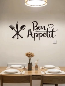 Bon Appetite Wall Decal Large Vinyl Sticker Home Wall Accent Free Shipping Sale - Picture 1 of 4