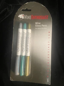 New (Pack of 3) Wine Enthusiast Wine Glass Pens - Picture 1 of 2