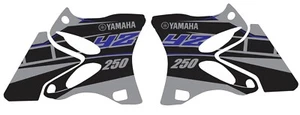 Blue Grey Tank Shroud Graphics YAMAHA GRAPHICS YZ 250 YZ250 2002-2014 - Picture 1 of 1