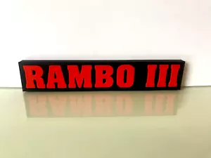 Rambo 3 Logo 1988 Action Adventure US Soldier Traumatised John Sylvester John - Picture 1 of 1