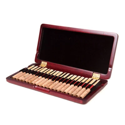 SKY MUSIC Maroon Wooden Oboe Reeds Case w Smooth Surface for 20pcs Oboe Reeds(CASE ONLY)