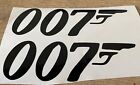 2 X large 007 Vinyl Decal Sticker JAMES BOND