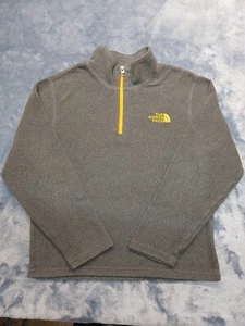 The North Face Gray Yellow Half Zip Pullover Fleece Boys Size 10-12... - Picture 1 of 6