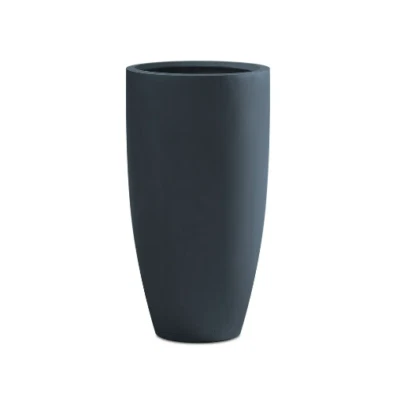 Planter Tall Outdoor Indoor Pot Flower Plant Black Garden Planters Large Grande - Image 1 of 2