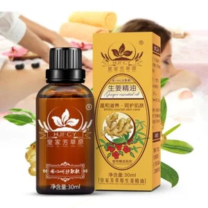 Ginger Body Massage Oil Lymphatic Drainage Ginger Oil & Pain For Swelling  63SH/ - Picture 1 of 14