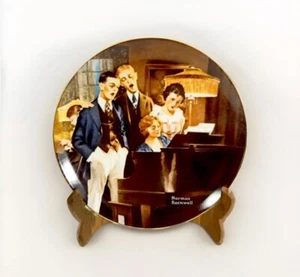 Vtg Norman Rockwell “Close Harmony” Knowles Collectors Plate + Original Box 8.5” - Picture 1 of 3